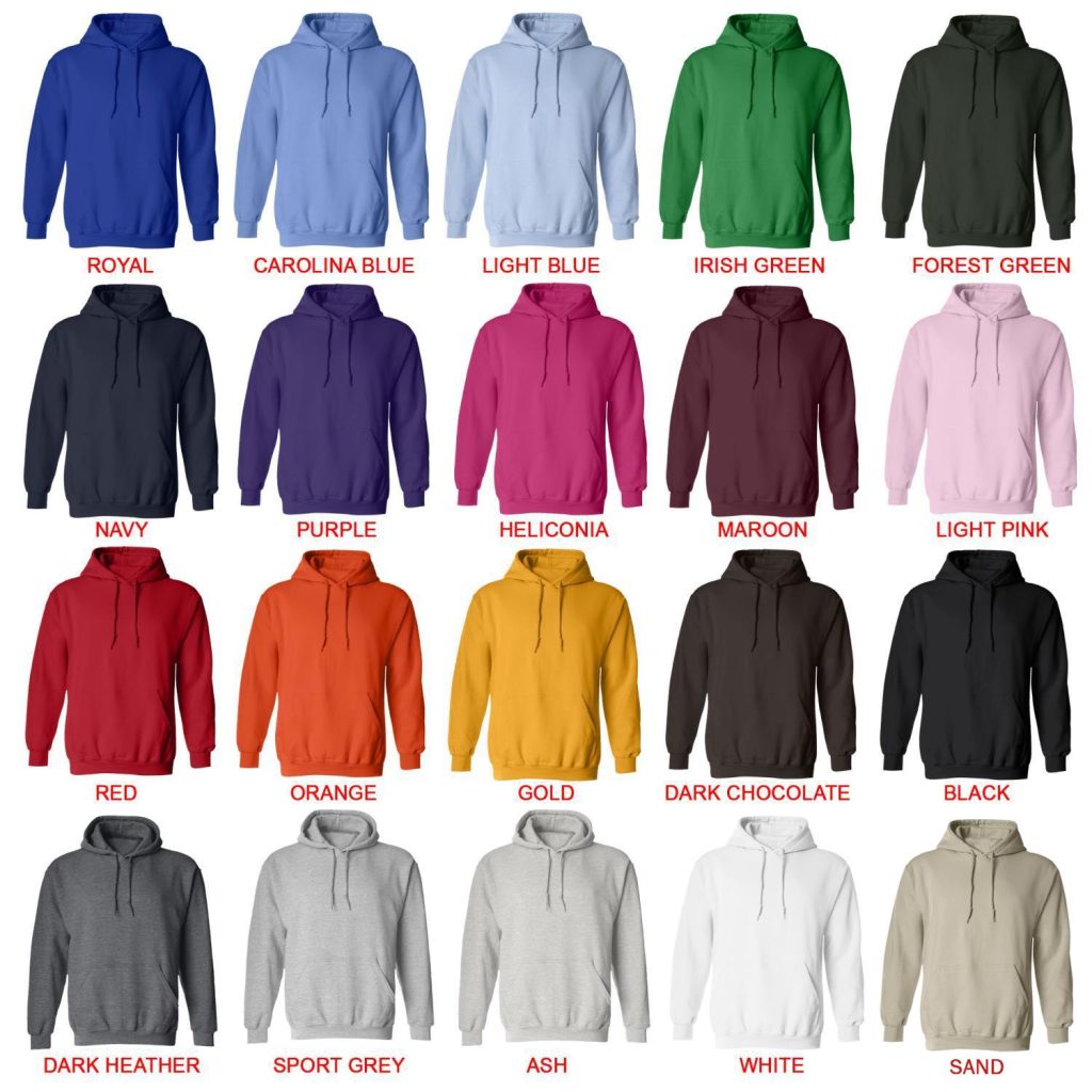 hoodie color chart - Anuel Store